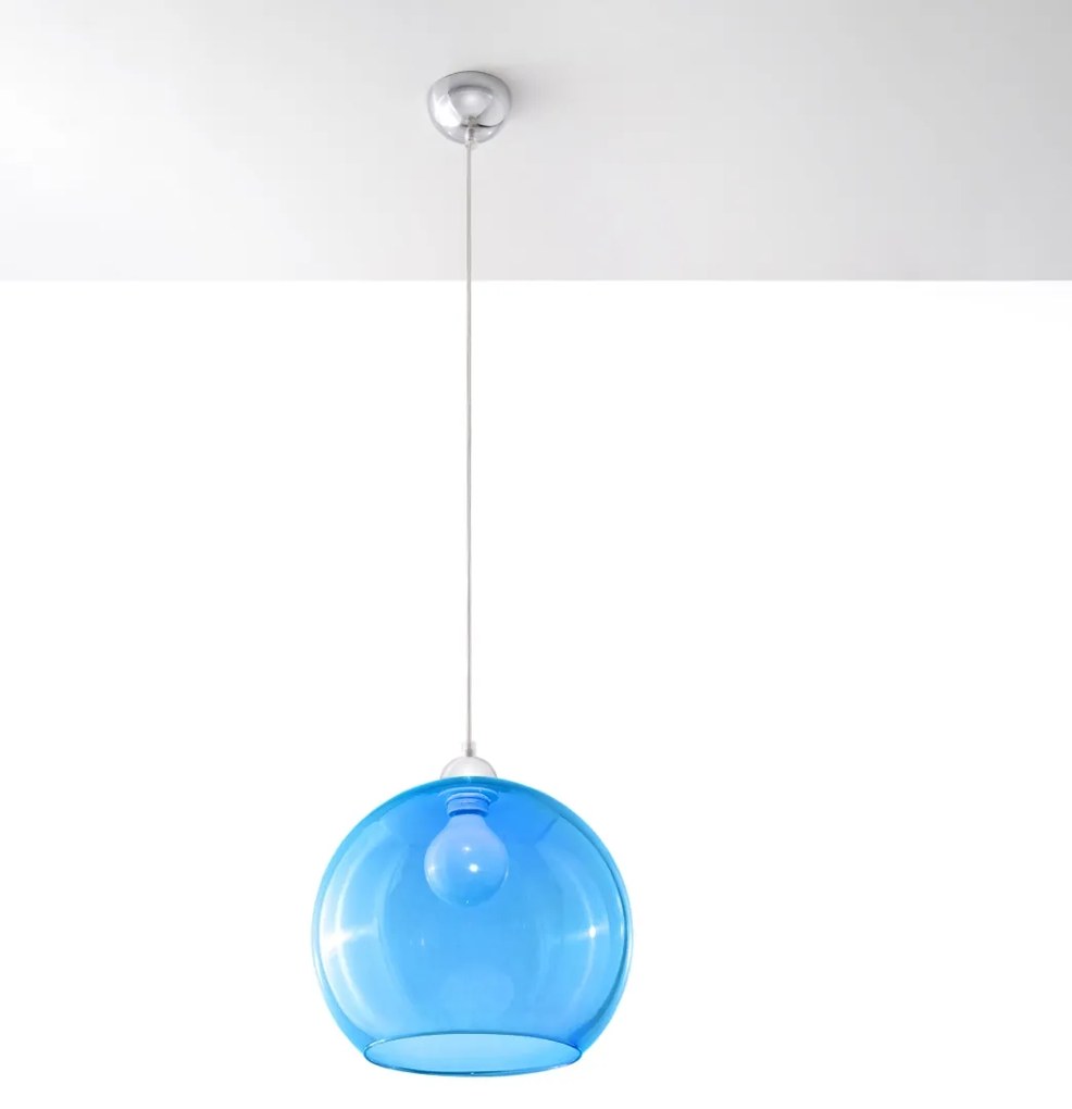 Sollux Κρεμαστό φωτιστικό Ball 1,μπλέ χρώμα,1xE27/60w