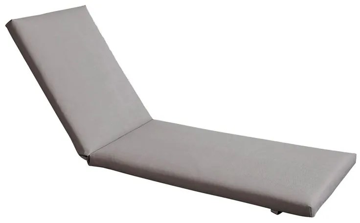 WOODWELL Ε2017,91SUNLOUNGER Μαξιλάρι Ξαπλώστρας Textilene Γκρι με Φερμουάρ &amp; Velcro (Foam+Polyester) 196(78+118)x60x7cm Ε2017,91