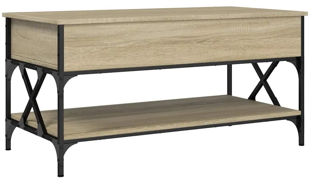 vidaXL Τραπεζάκι Σαλονιού Sonoma Δρυς 100x50x50 εκ. Επεξεργασμένο Ξύλο