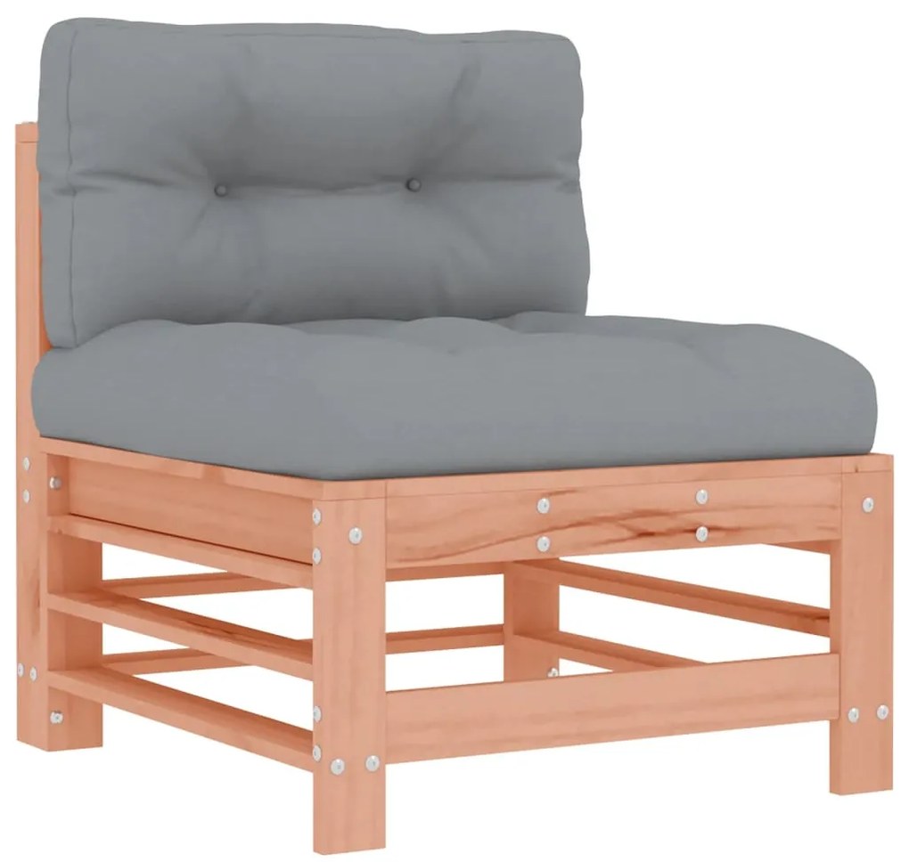 vidaXL Καναπές Μεσαίος με Μαξιλάρια από Μασίφ Ξύλο Ψευδοτσούγκας