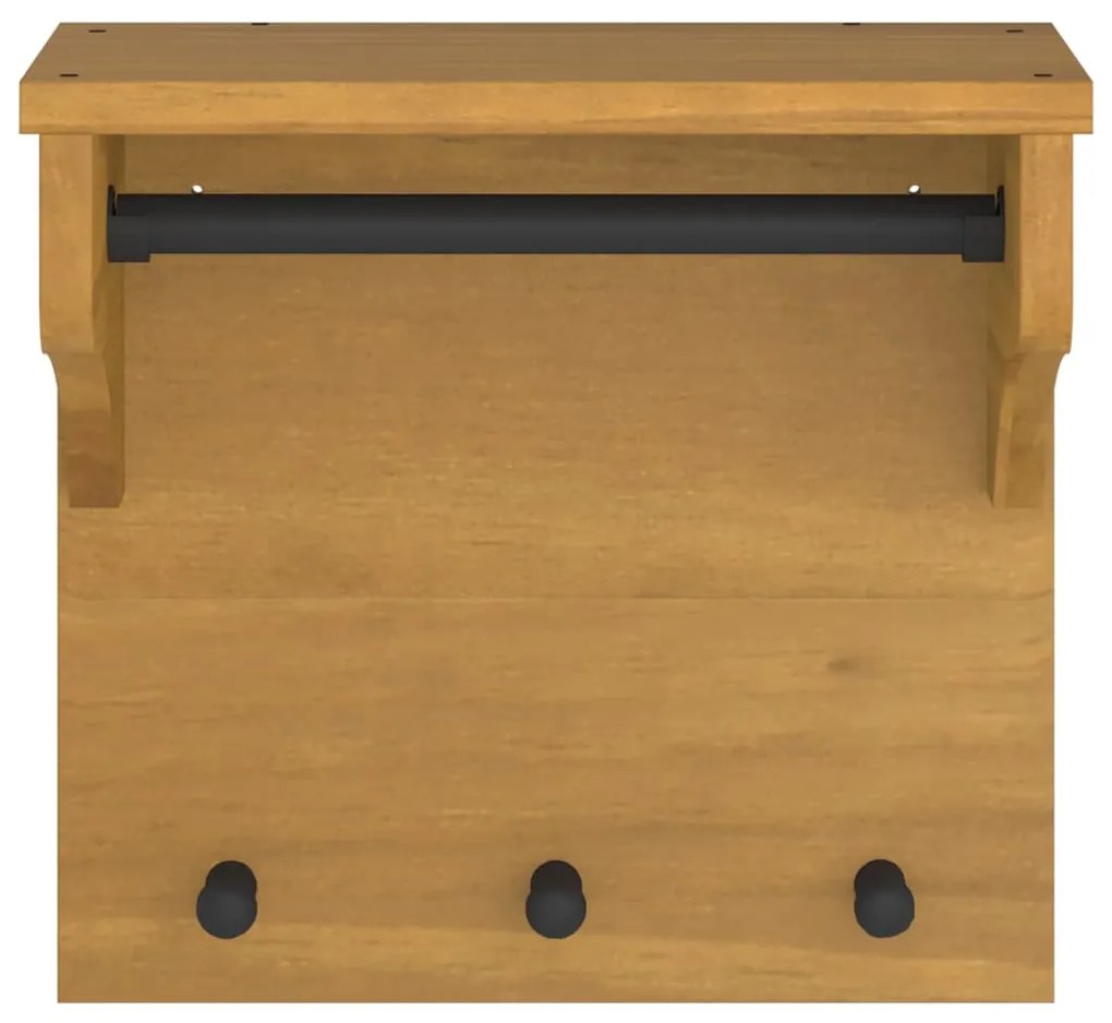 vidaXL Επίτοιχη κρεμάστρα παλτών SANDNES 43x30x42 εκ. Πεύκο μασίφ ξύλο