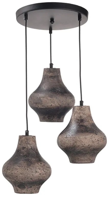 Φωτιστικό Οροφής Τρίφωτο Aca V372643PRB Brown