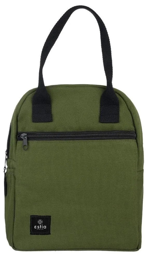 Τσάντα Φαγητού Ισοθερμική 01-19327 20x12x26cm 7lt Olive Estia 100% Cotton