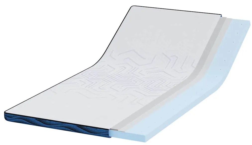 vidaXL Στρώμα επικάλυψης Λευκό 100 x 200 x 6 εκ Υφασμα Jacquard