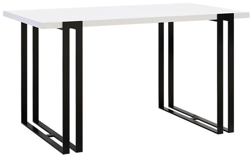 Τραπέζι Comfivo 179, Μαύρο, Άσπρο, 76x80x140cm, Επιμήκυνση, Πλαστικοποιημένη μοριοσανίδα, Μέταλλο | Epipla1.gr