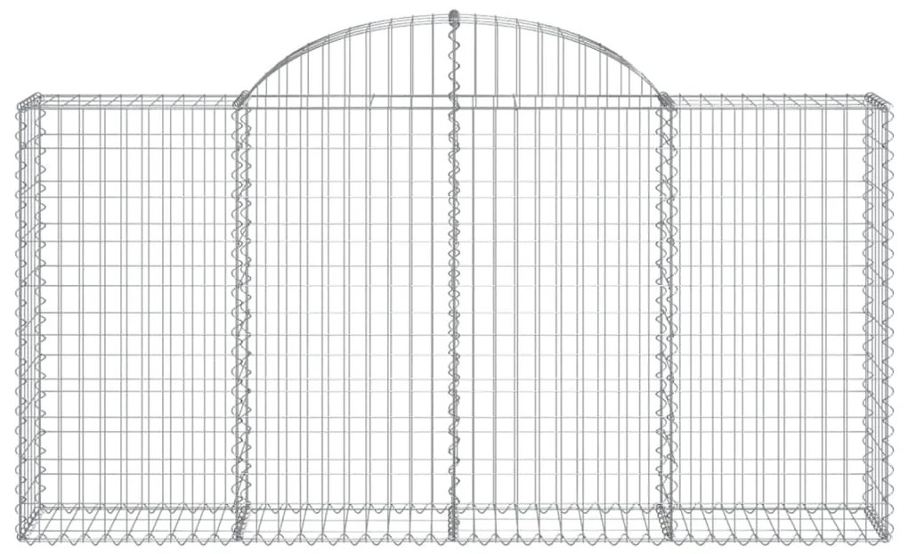 vidaXL Συρματοκιβώτια Τοξωτά 14 τεμ. 200x30x100/120 εκ. Γαλβαν. Ατσάλι