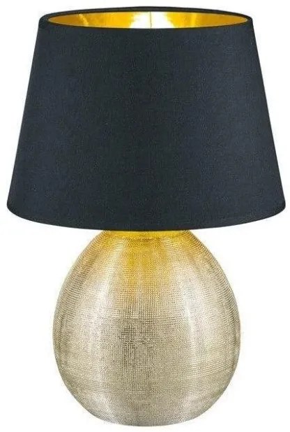Επιτραπέζιο Φωτιστικό Luxor χρυσό ή ασημί Φ18 Trio Lighting-R50621079-Μαύρο-Χρυσό R50621079