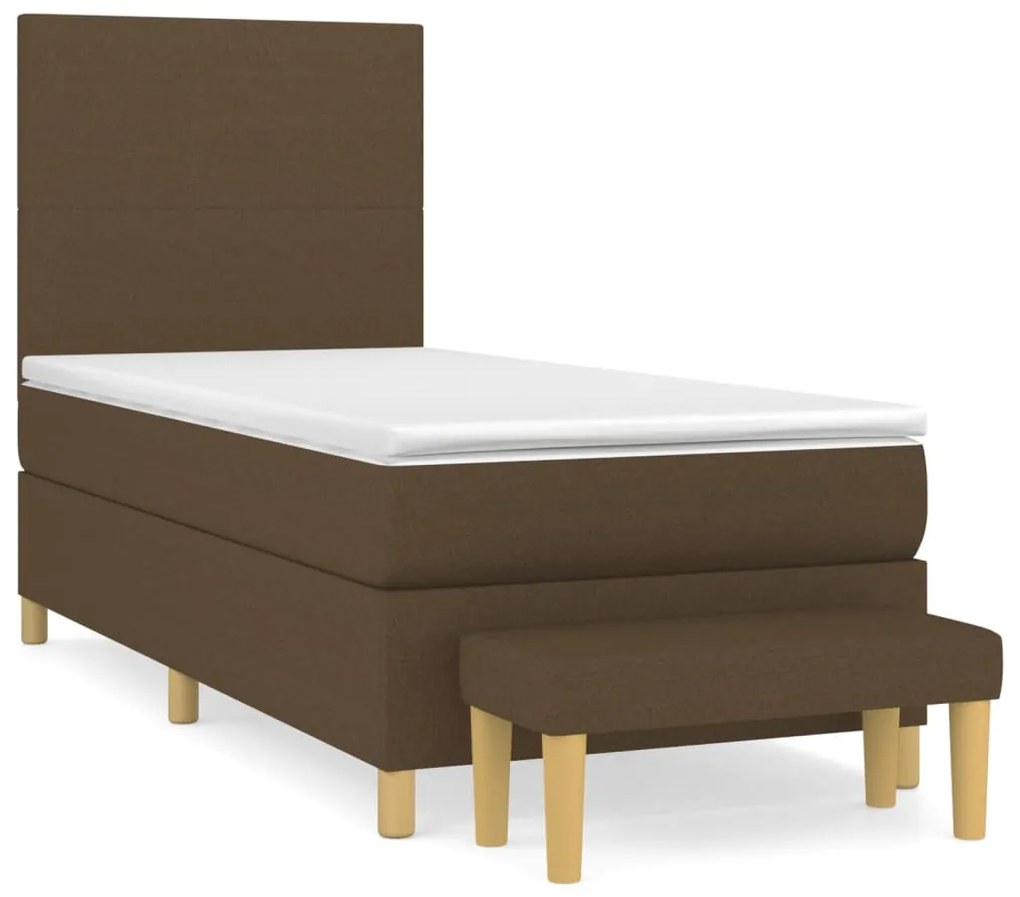 ΚΡΕΒΑΤΙ BOXSPRING ΜΕ ΣΤΡΩΜΑ ΣΚΟΥΡΟ ΚΑΦΕ 80X200 ΕΚ. ΥΦΑΣΜΑΤΙΝΟ 3136952