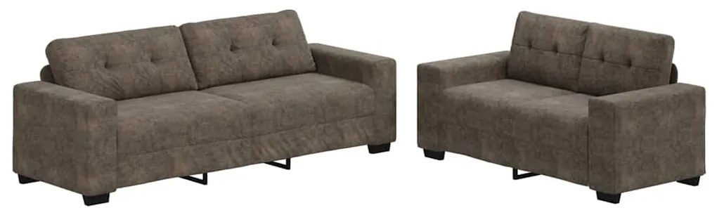 vidaXL Καναπές 2 pcs Σκούρο γκρι 221 x 78 x 80 εκ Τεχνητό δέρμα