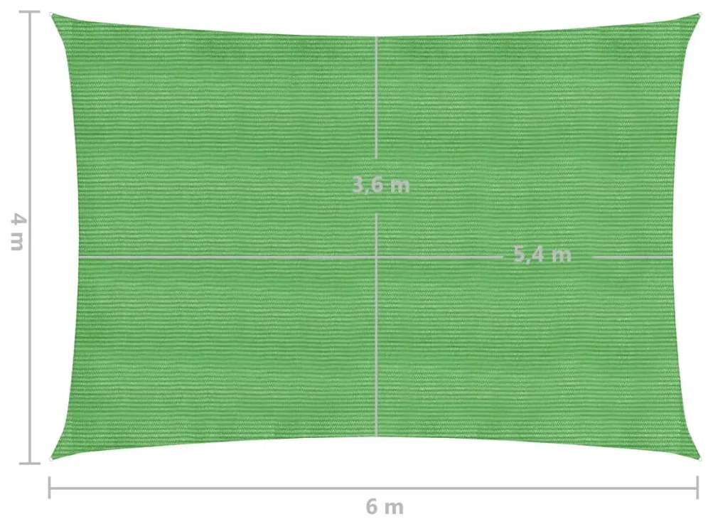 Πανί Σκίασης Ανοιχτό Πράσινο 4 x 6 μ. από HDPE 160 γρ./μ² - Πράσινο