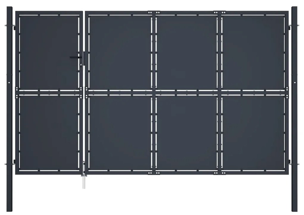 Πόρτα Κήπου Ανθρακί 350x175 εκ. από Ατσάλι