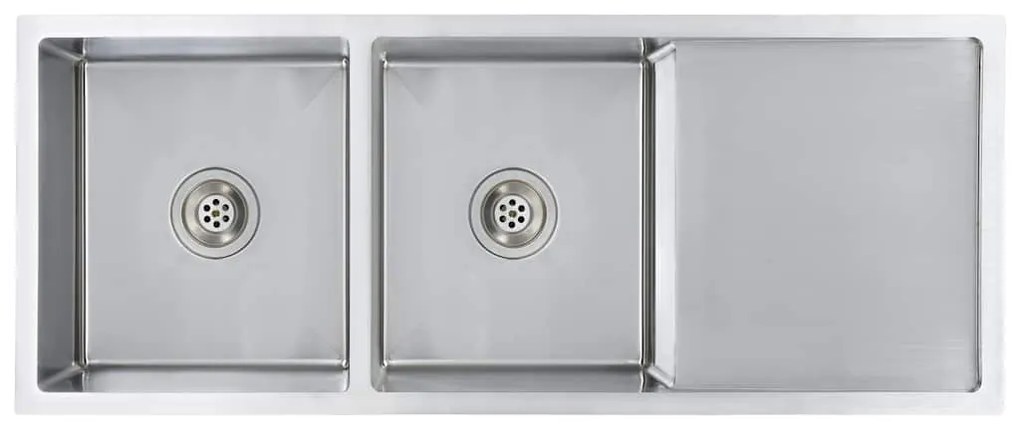 vidaXL Νεροχύτης Κουζίνας Χειροποίητος από Ανοξείδωτο Ατσάλι