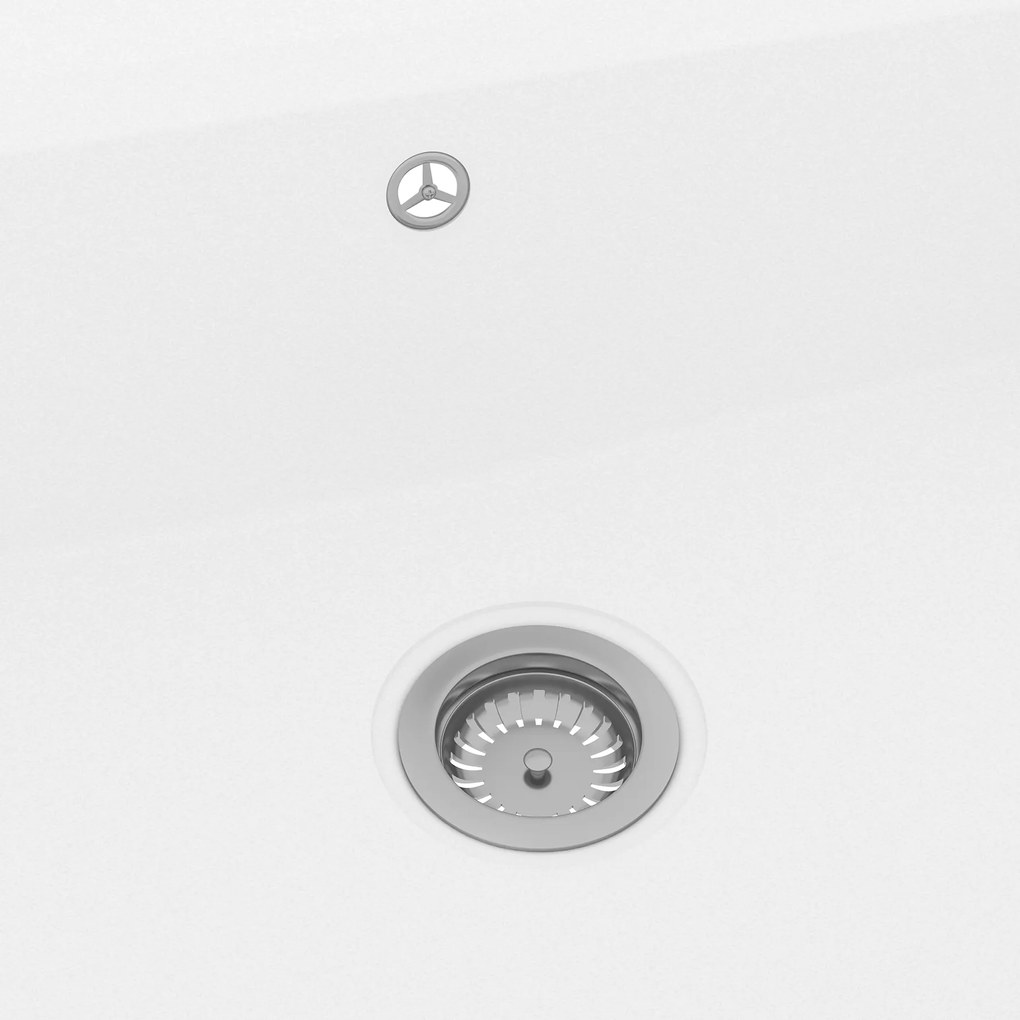 vidaXL Νεροχύτης Κουζίνας Λευκό 790x500x193 εκ Γρανίτης