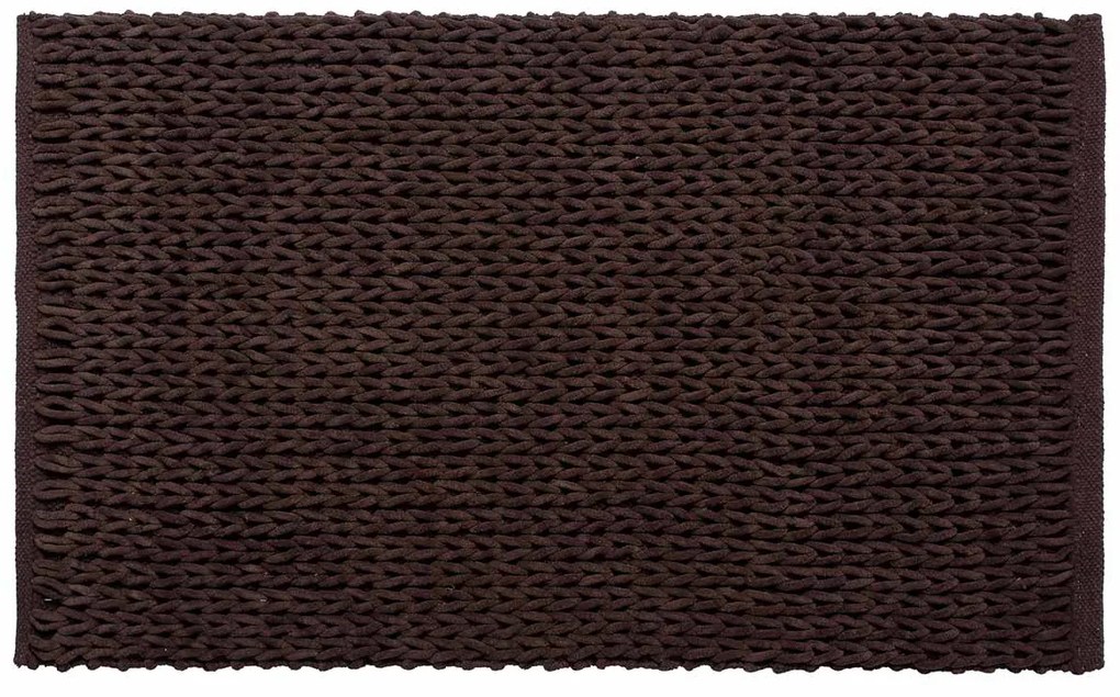 Πατάκι Μπάνιου (60x100) Silk Fashion Αλυσίδα Καφέ