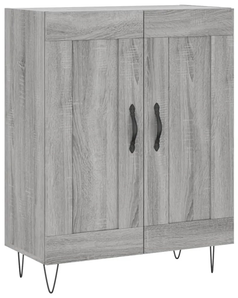 vidaXL Ντουλάπι Γκρι Sonoma 69,5 x 34 x 180 εκ. Επεξεργασμένο Ξύλο