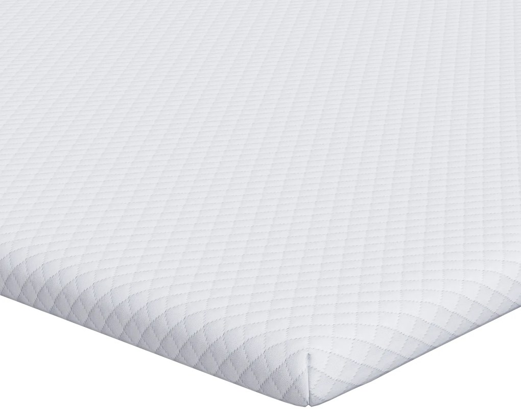 vidaXL Στρώματα Λευκό 200 x 200 cm 100% ύφασμα πολυεστέρα με τζακάρ