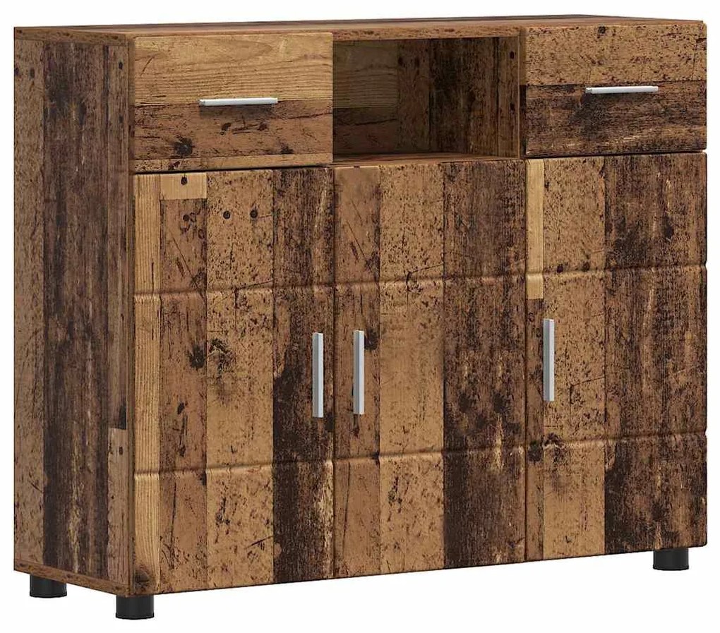 vidaXL Πλαϊνό γραφείο με συρτάρι Παλαιό ξύλο 88.5 x 30.5 x 73 εκ