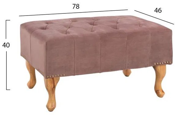 ΤΑΜΠΟΥΡΕ ΥΠΟΠΟΔΙΟ  ΣΑΠΙΟ ΜΗΛΟ ΒΕΛΟΥΔΟ T.CHESTERFIELD EMMA 80x46x42Y εκ.