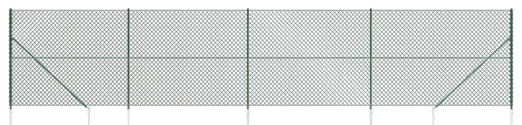 vidaXL Συρματόπλεγμα Περίφραξης Πράσινο 1,8 x 10 μ. με Καρφωτές Βάσεις