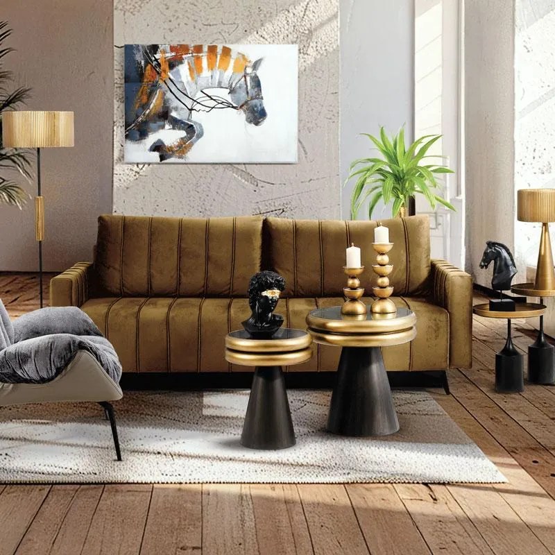 Καναπές - Κρεβάτι Comfort Fylliana Ώχρα 235x104x80 εκ. 235x104x80 εκ.