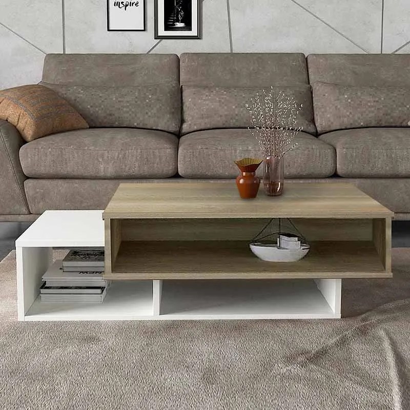 ΤΡΑΠΕΖΑΚΙ ΣΑΛΟΝΙΟΥ TAB MEGAPAP ΧΡΩΜΑ ΛΕΥΚΟ - CORDOBA 105X60X32ΕΚ.