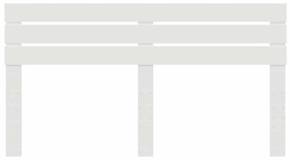 vidaXL Κεφαλάρι με κεφαλάρι Λευκό 180 cm Επεξεργασμένο ξύλο