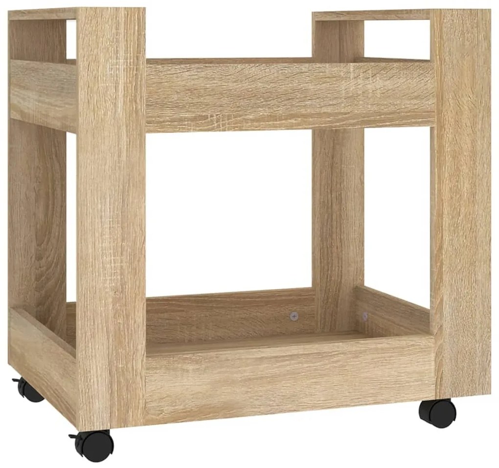 vidaXL Γραφείο Τρόλεϊ Sonoma Δρυς 60x45x60 εκ. από Επεξεργασμένο Ξύλο