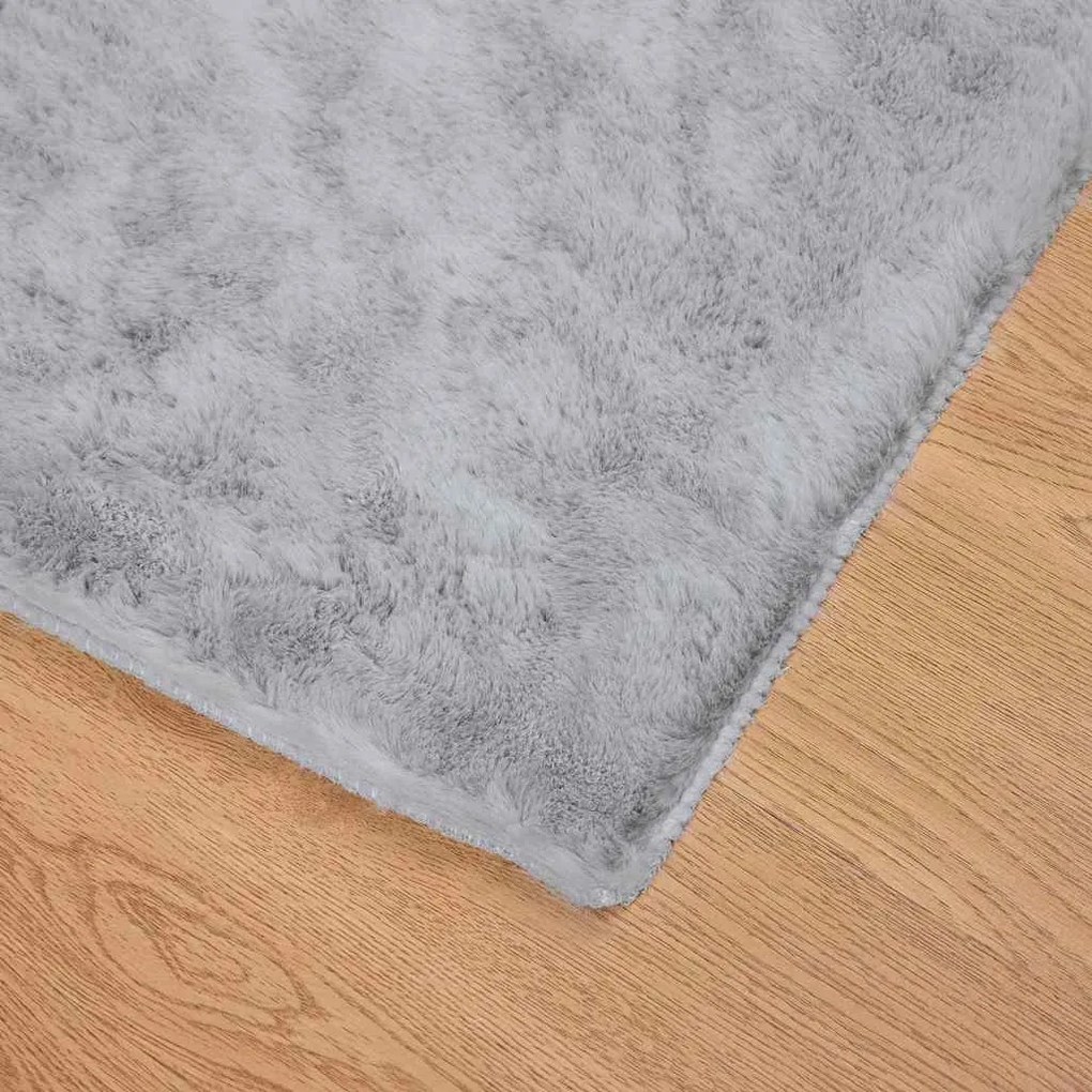 vidaXL Χαλιά Ψεύτικου Κουνελιού Olite Γκρι 120 x 170 cm Πολυεστέρας