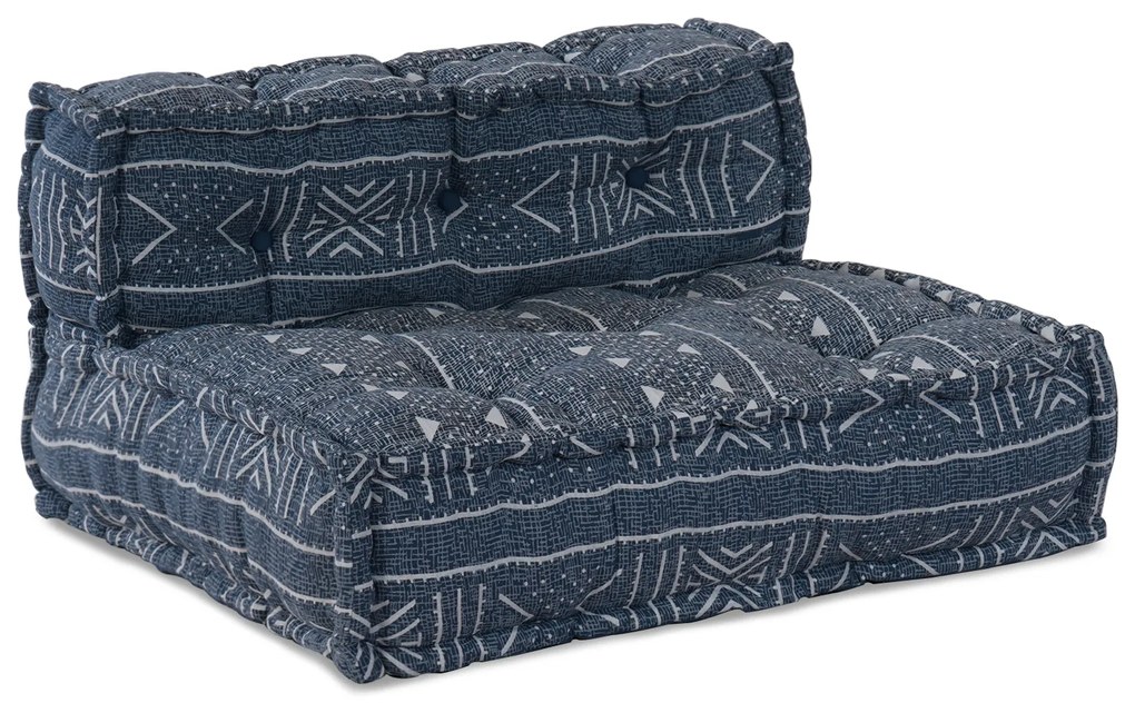 vidaXL Modular Pouffe Ινδικό 70x70x54 Υφάσμα