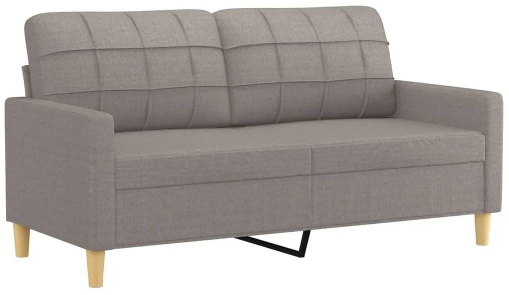 vidaXL Πολυθρόνες Σετ 3 Τεμαχίων Taupe από Ύφασμα με Μαξιλάρια