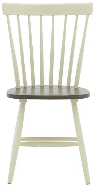 Καρέκλα Larus pakoworld φυσικό ξύλo rubberwood ανθρακί-λευκό 50x49x90εκ. | Συσκευασία 2 τμχ