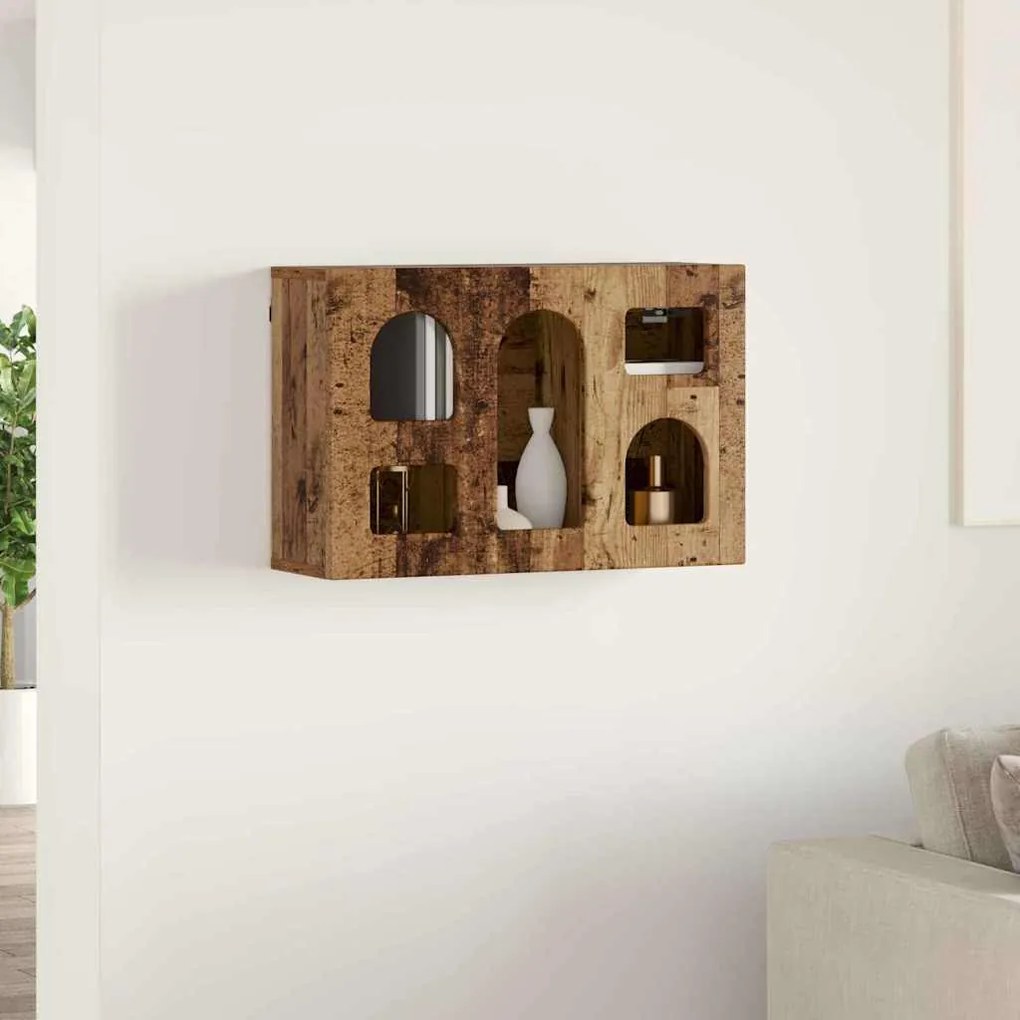 vidaXL Κρεμαστό ντουλάπι Παλιό ξύλο 60 x 20 x 40 εκ Επεξεργασμένο ξύλο