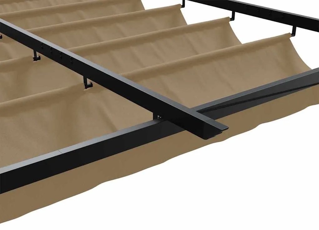 vidaXL Κιόσκι Taupe 400 x 300 x 200 εκ Πολυεστέρας