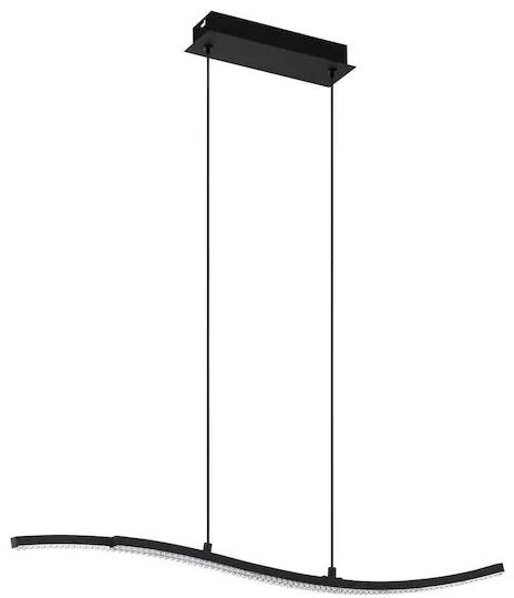 Eglo Lejias Μοντέρνο Κρεμαστό Φωτιστικό Ράγα με Ενσωματωμένο LED σε Μαύρο Χρώμα 99802