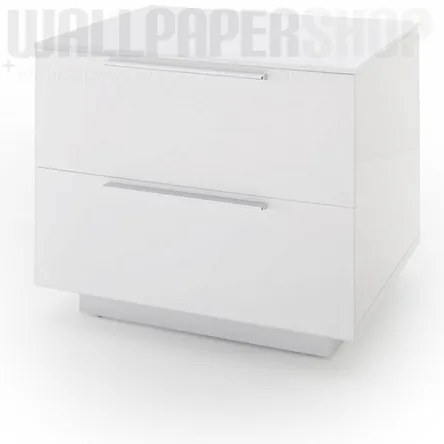 Κομοδίνο Λευκή Λάκα 50x40x40