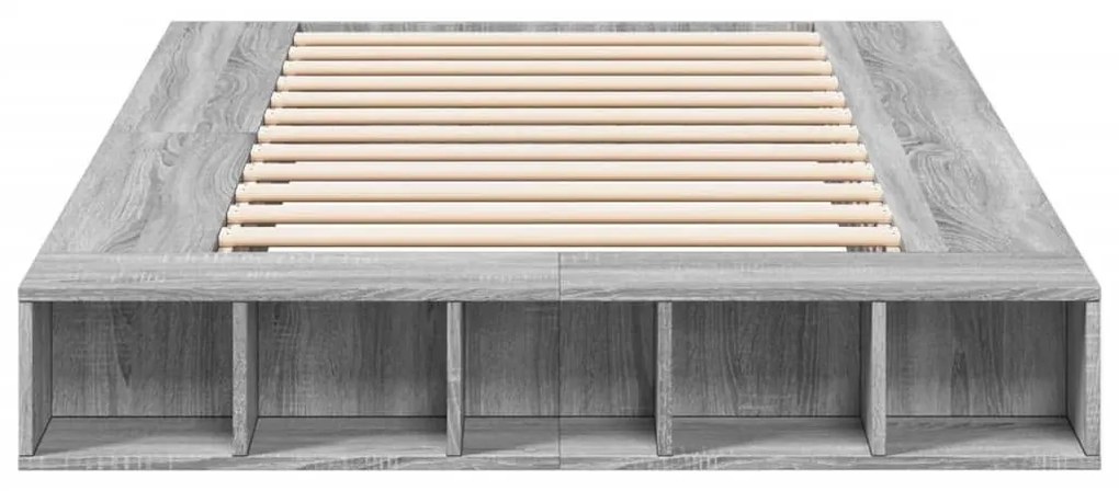 Πλαίσιο Κρεβατιού Γκρι Sonoma 120 x 190 εκ. Επεξεργασμένο Ξύλο - Γκρι