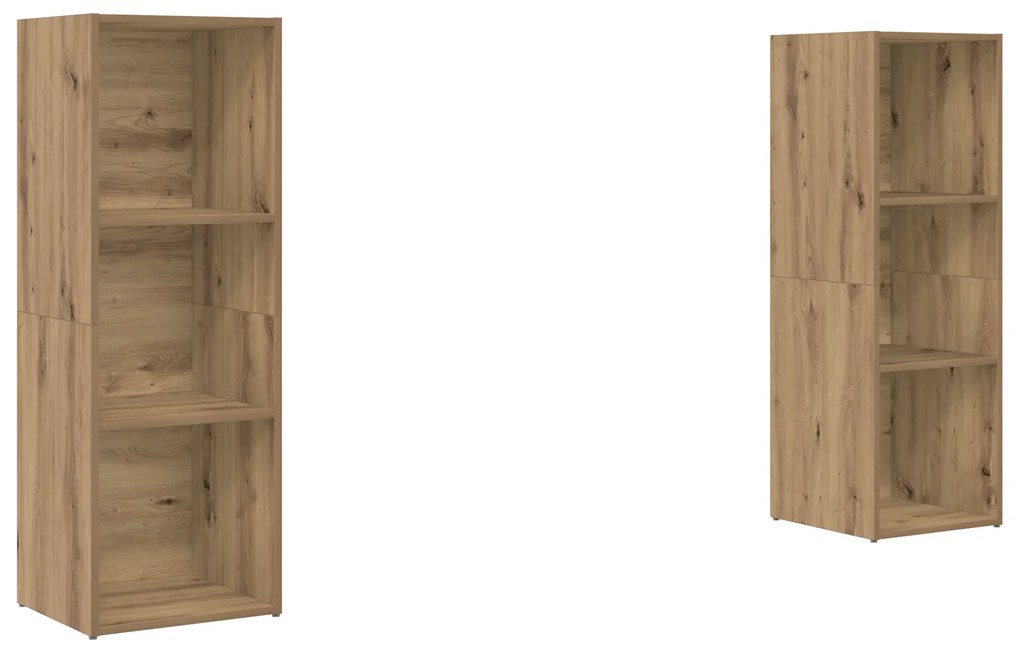 vidaXL Σετ επίπλου τηλεόρασης 2 pcs Χειροποίητη δρυς 107 x 35 x 37 cm