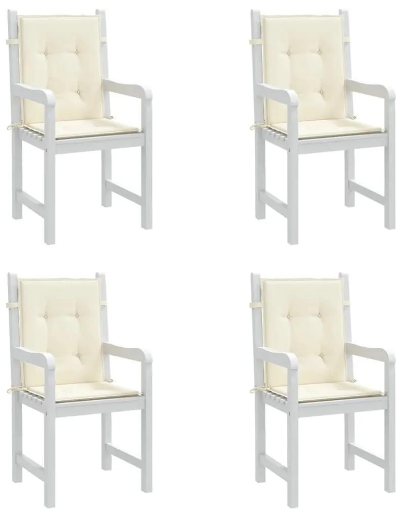 Μαξιλάρια Καρέκλας Κήπου με Πλάτη 4 τεμ. Κρεμ 100x50x3 εκ. - Κρεμ