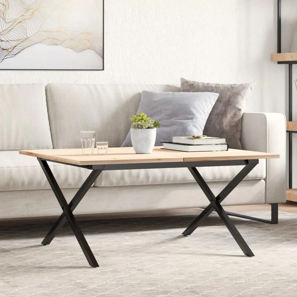 vidaXL Πόδια Τραπεζιού Σαλονιού σε Σχήμα «Χ» 80x70x43 εκ. Ατσάλι