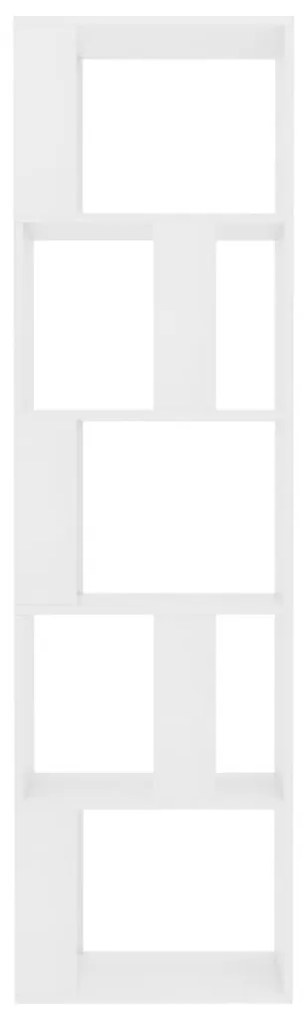 Βιβλιοθήκη/Διαχωριστικό Χώρου Λευκό 45x24x159 εκ. Επεξ. Ξύλο - Λευκό