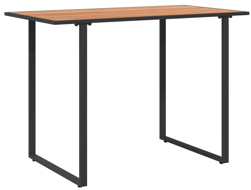 vidaXL Τραπέζι Κήπου Καφέ 100x55x70 εκ DPC και Ατσάλι