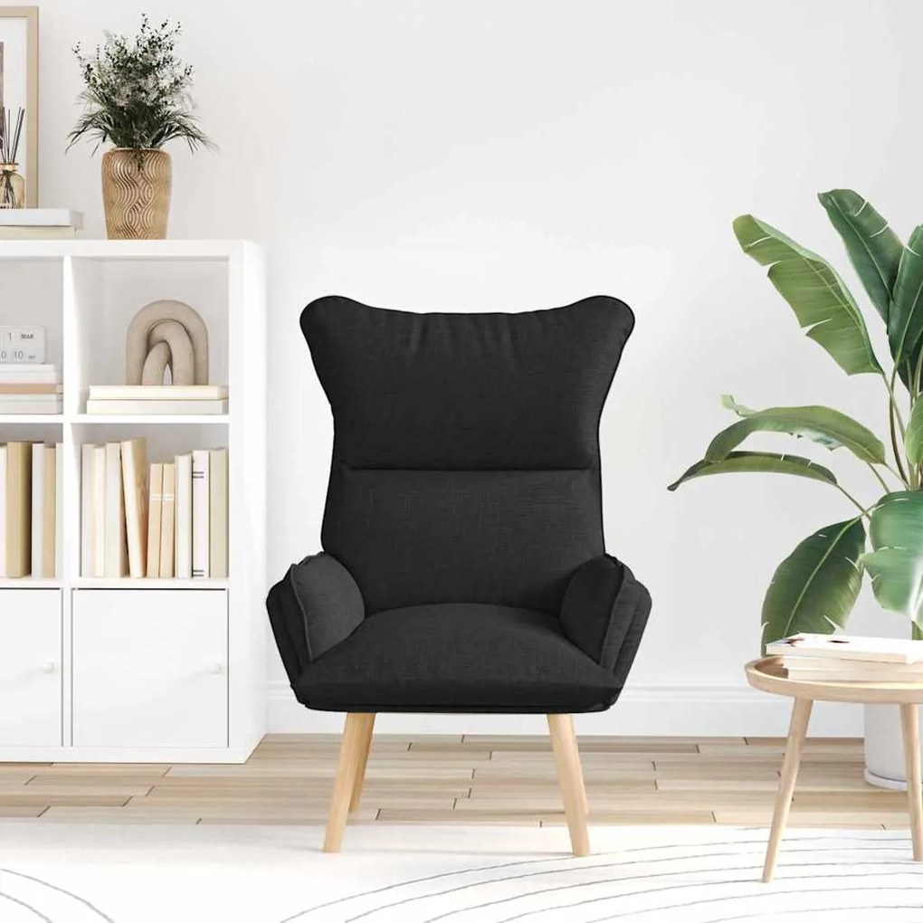 vidaXL Χαλαρωτική Πολυθρόνα Μαύρο 69 x 74 x 93 εκ. ύφασμα