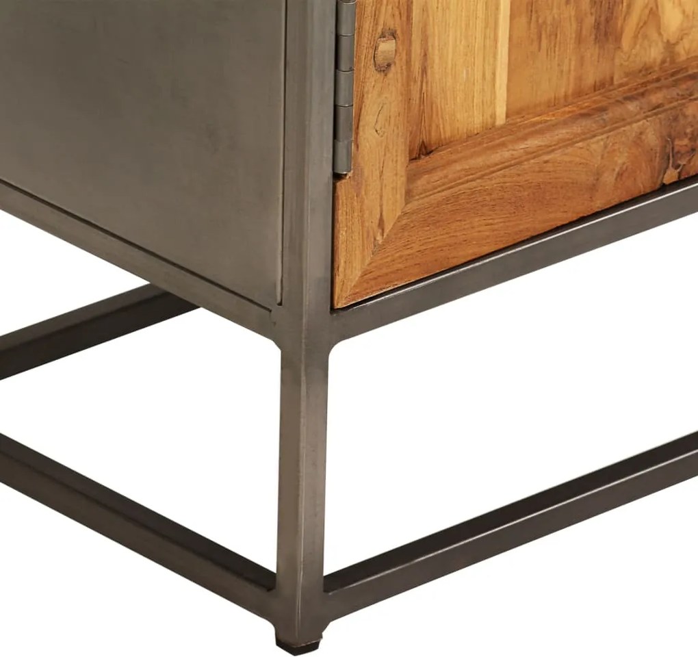 vidaXL Ντουλάπι 65 x 30 x 70 εκ. Ανακυκλωμένο Ξύλο Teak &amp; Ατσάλι