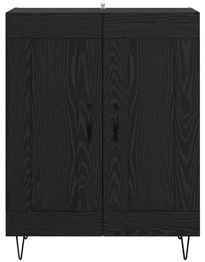 vidaXL Πλαϊνό γραφείο Μαύρη Οξυά 69,5 x 34 x 90 εκ.