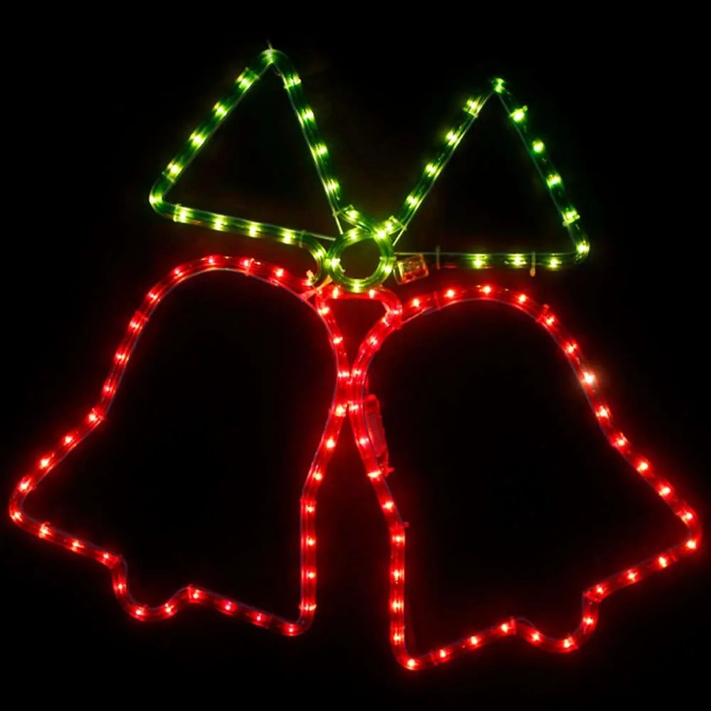 Φωτοσωλήνας Double Bells 108 Led X083633112 55x55+150cm 50,4W Red-Green Aca