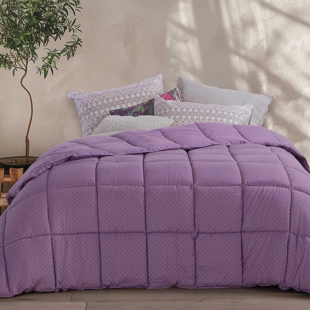 Πάπλωμα Μονό (160x220) 2 Όψεων Nef-Nef Homeware Colorfull Mauve