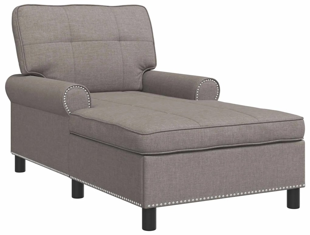vidaXL Χαλάρωση με μαξιλάρι Taupe 91 x 157 x 91 εκ. ύφασμα