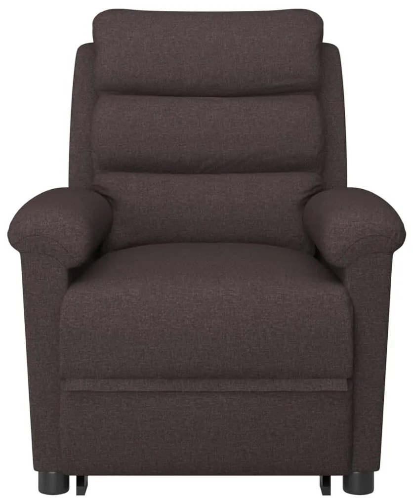 vidaXL Πολυθρόνα με Ανύψωση Σκούρο Καφέ Υφασμάτινη