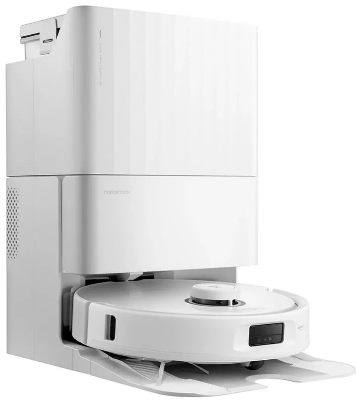 Ρομποτική ηλεκτρική σκούπα Roborock Q Revo Max V, 7000Pa, 180 λεπτά, 300 m2, Στεγνό/Μικρό, Wi-Fi, PreciSense® LiDAR + Reactive AI, Φωνητικός βοηθός, Λευκό