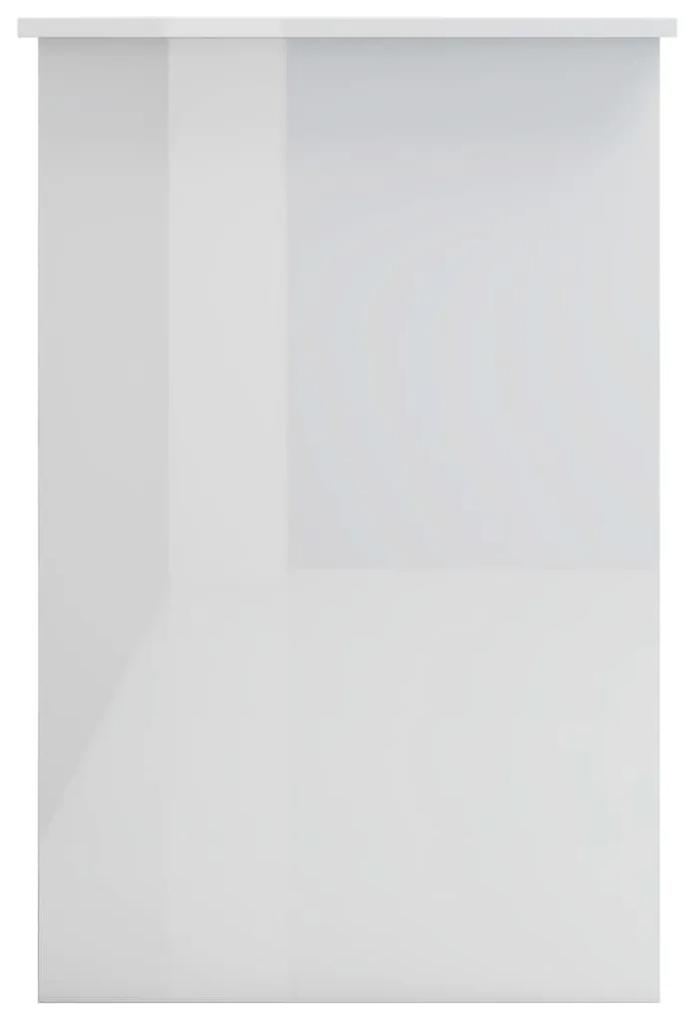 vidaXL Γραφείο Γυαλιστερό Λευκό 100 x 50 x 76 εκ. από Μοριοσανίδα